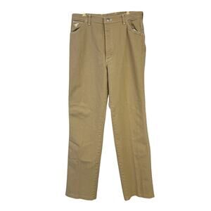 Wrangler Vintage Tan Jeans Size 16 Waist 30" Straight Leg Cowgirl 80s 1980